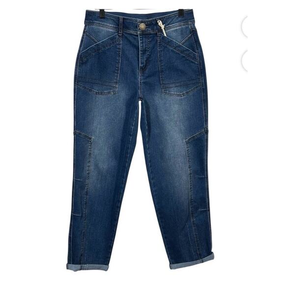 Democracy Denim - Democracy AB Solution Jeans Women's Sz 14 Blue High Rise‎ Tampered Straight Leg